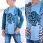 Preview: Bio Sommersweat DinoPower - Panel dusty blue
